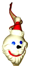 Snowman Ornament Antique Santa with Hat, Rubber, 2.5 inch  VTG Collectible  picture
