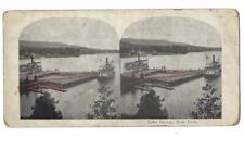c1880s Lake George New York NY Stereoview Stereoscopic Photo Card picture