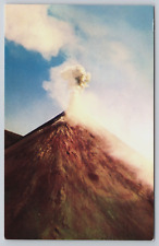 Izalco Volcano Eruption El Salvador Vtg c1950s Postcard C14 picture