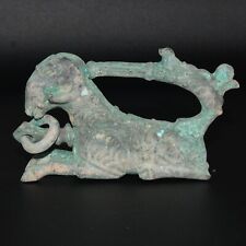 Ancient Old Near Eastern Sasanian Bronze Ram Statue Sculpture Ornament picture