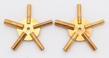 Universal Clock Winding Key Winder Set of 2 Even and Odd 5 Prong Sizes 2 Thru 11 picture