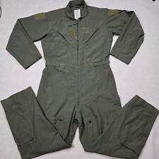 USAF NOMEX GREEN FLYER'S FLIGHT SUIT CWU 27/P Size 44L Overalls  picture