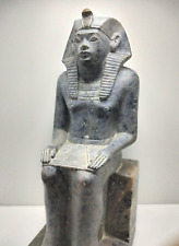 RARE ANCIENT EGYPTIAN ANTIQUES Statue Large King Ramses Made Heavy Basalt Stone picture