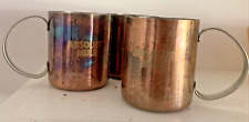 copper Colored Metal Absolut Mule cups Set of 3 pre-owned picture