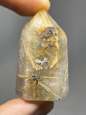 Natural Golden Rutilated Quartz 33.6g Polished TOWER crystal Etheric healing L4 picture
