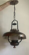 Vintage 1950's MCM Rustic Farmhouse/Country Western Lantern Chandelier Light picture