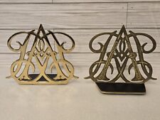 VTG 1977 Colonial Williamsburg Foundation SOLID BRASS BOOKENDS: 7½
