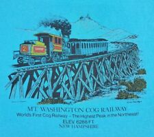VINTAGE Mt. Washington Cog Railway Shirt Mens Large 1989 Single Stitch Adult A23 picture