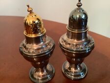 Gorham Antique YC 3046 Silver & Gold Plated Salt & Pepper Shaker 4.25” H picture