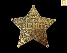 Golden Badge Sheriff Lincoln County Replica Aluminium Great For Collectors picture