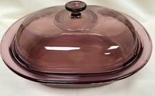 Corning Visions Cranberry Colored 4 Quart Oval Roaster with Lid 8512726 picture