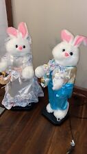 Vintage Telco Motion-Ettes Animated Easter Bunny Rabbit 2pc Tested Works 1991 picture