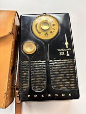 Vintage Emerson Vanguard 888 Nevabreak Pocket Radio w/ case picture