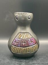 Vintage Figure Tribal Art Clay Pottery Mini Pitcher picture