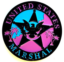 RARE U.S. MARSHALS MIAMI FIELD OFFICE BLACK 1.99 INCH MINT CHALLENGE COIN LEO picture