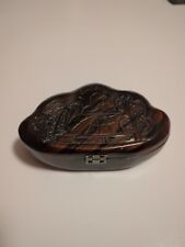 Philippines Clam-shaped Carved Wooden Trinket Box picture
