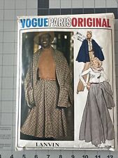 vintage vogue paris original Lanvin 1176 shawl skirt pants size 10 bust 32 70s picture