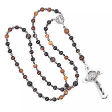 Catholic Town St Benedict rosary with India Agate stone beads ( CTRSBMC-IA ) picture