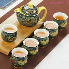 Chinese Ceramic Tea Set Kung Fu Tea Cup Set Dragon Teapot Teacup Kungfu Teaset picture