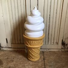 Blow Mold Giant Plastic Ice Cream Cone Display Vanilla Swirl Safe T Non Lighted picture