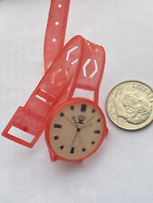 CRACKER JACK PRIZES WATCH PLASTIC  RED VINTAGE picture