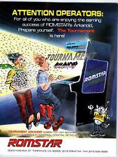 Tournament Arkanoid Arcade Flyer Romstar Original Video Game Artwork 8.5