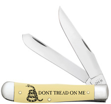 Case XX Knives 'DTOM' Trapper 6089 Yellow Delrin Stainless Steel Pocket Knife picture