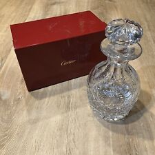 Vintage Cartier Crystal Decanter Arch Paneled New In Box Clear Authentic Mint picture