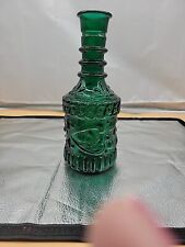Mid century c. 1960s Decanter | retro vintage emerald green missing cork stopper picture