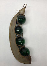Rustic Glass Ornament Peas In A Pod Decor, Glass & Metal picture