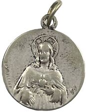Vintage Catholic Signed Lavrillier Sacred Heart Jesus Petite Religious Medal picture