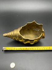 Solid Brass Vintage Conch Shell Planter Hollywood Regency Mid Century MCM 7