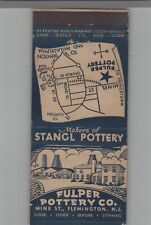 Matchbook Cover Stangl Pottery Fulper Pottery Co. Flemington, NJ picture