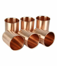 100% Pure Copper Water Glass Set of 6 For Yoga Ayurveda Health Benefits 300 ml picture