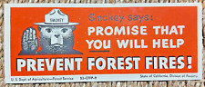 Vintage 1953 Smokey Bear PREVENT FOREST FIRES Blotter picture