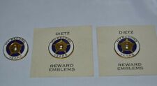 Nice Vintage DIETZ Award Emblem Lapel Lot of 3 Minty NOS Rare picture