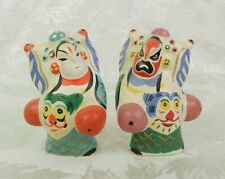 2 Chinese Peking Opera Ceramic Figurines Japanese Kabuki 4