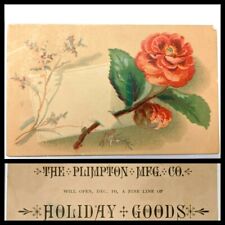 c1880s Hartford, CT Plimpton Holiday Open House Trade Card Christmas Asylum C53 picture