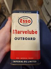 Vintage Outboard Motor Oil Can Esso Marvelube picture