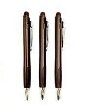 Lot of 500 Pens -Thick Silver Barrel Style Retractable Pens w/ Stylus- Black Ink picture