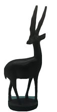 Vintage Wood African Deer Figurine Sculpture￼ 12” picture