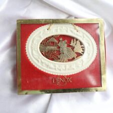 Lenox White and Gold Ice Skaters Couple Christmas Ornament w/ Box Lenox 6026017 picture