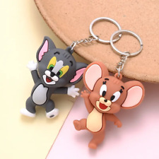 2(pc) Classic Cartoon Tom & Jerry Plastic Keychain Gym Bag Pendant Backpack picture