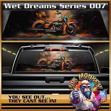 Wet Dreams Biker Series 007 - Truck Back Window Graphics - Customizable picture