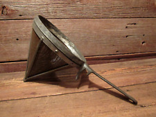 Vintage 1943 RARE Metal Cone Strainer With Handle - HEAVY DUTTY WELL MADE - USA picture