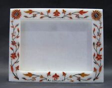 9 x 7 Inches Floral Art Picture Frame White Marble Photo Frame from Handicrafts picture