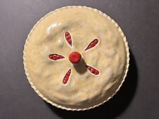 Vintage Cherry Pie Keeper w/ Lid Golden Crust Top & Brown Bottom Great Cond. picture