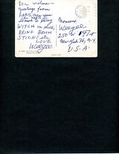 WEEGEE (ARTHUR FELLIG) HANDWRITTEN NOTE SIGNED TWICE ABOUT MOVIE ROLE, PHOTO picture