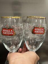 2 Stella Artois Belgium Stem Beer Glasses limited edition Welcome Back  40 cl picture