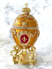 Princeton Orange Faberge Gold egg Russian style Faberge egg Swarovki HANDMADE picture